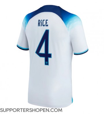 England Declan Rice #4 Hemma Matchtröja VM 2022 Kortärmad